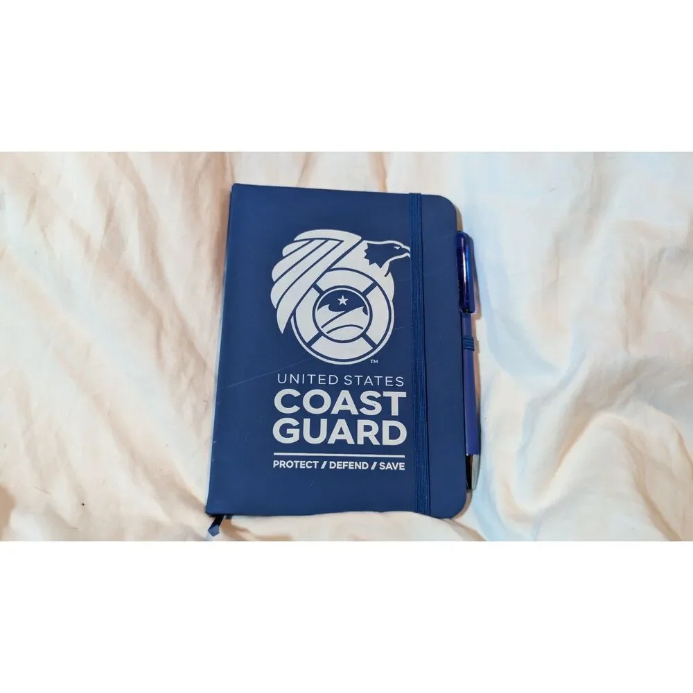 United States Cost Guard Blue Notebook and Pen